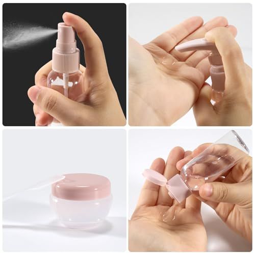 Bouteilles de voyage pratiques et étanches pour globe-trotteurs, parfaites pour transporter shampoings et lotions sans fuites. Cadeau idéal pour aventuriers.