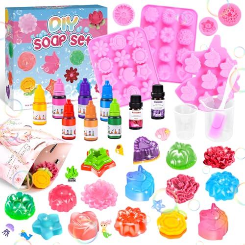 Coffret créatif pour enfants, transforme ingrédients simples en œuvres parfumées et colorées.