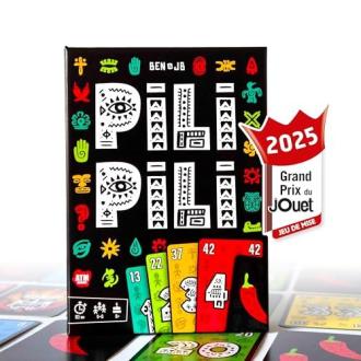 Jeu de cartes PILI PILI pour la famille, parties rapides, dès 8 ans, primé Grand Prix du Jouet 2025, amusant et facile.