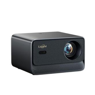 Vidéoprojecteur portable Lisowod, image 4K, son Dolby, streaming illimité, léger, idéal cinéphiles, salles de cinéma personnelles, cadeaux high-tech, connexion Bluetooth.