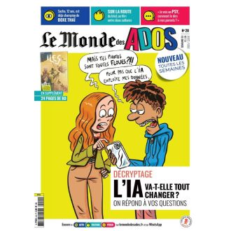 Abonnement d'un an au magazine Le Monde des ados, 22 numéros pour jeunes curieux de 12 à 15 ans. Cadeau idéal pour éveiller la curiosité.