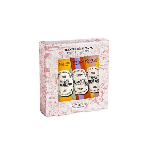 Coffret trio de crèmes mains édition limitée, soin hydratant et nourrissant, cadeau bien-être, ingrédients naturels, parfum délicat, hydratation durable.
