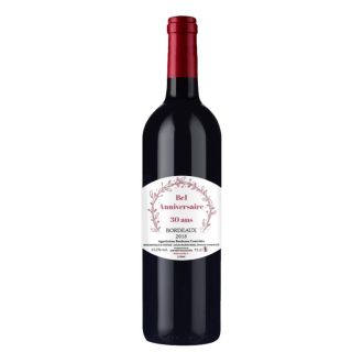 Exemples de bouteilles de Bordeaux personnalisées à offrir en cadeau pour un anniversaire