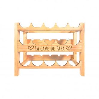 Casier en bois pour 15 bouteilles, personnalisable, cadeau idéal pour amateurs de vin, élégant, pratique et esthétique