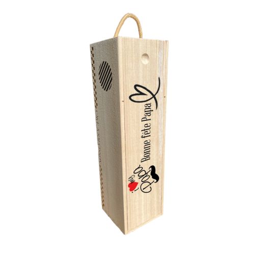 Cave à saucisson personnalisée en bois de pin avec couteau Laguiole, idée cadeau unique et élégante pour amateur de charcuterie