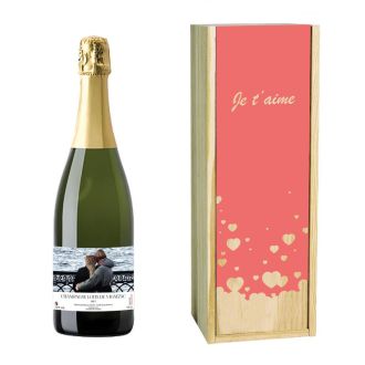 Le champagne et son coffret personnalisé