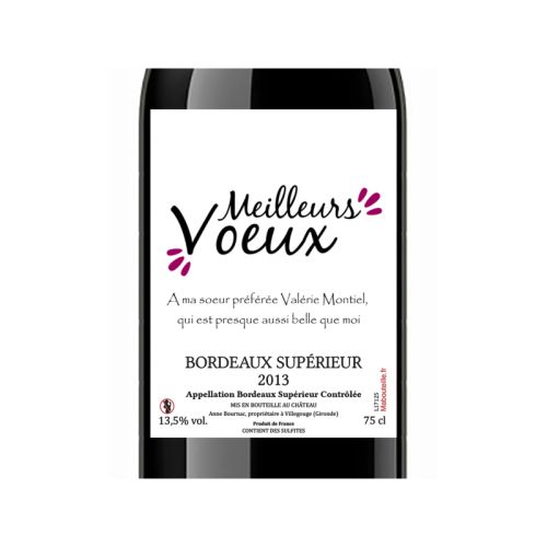 Coffret personnalisable avec Bordeaux, chocolats noirs et foie gras pour cadeau gastronomique luxueux.