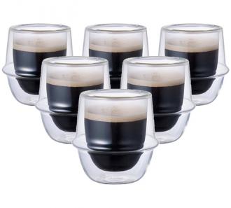 6 verres à expresso double parroi