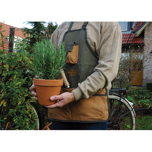 Tablier de jardinage résistant en polyester et coton, une idée cadeau pratique pour les passionnés de jardinage.
