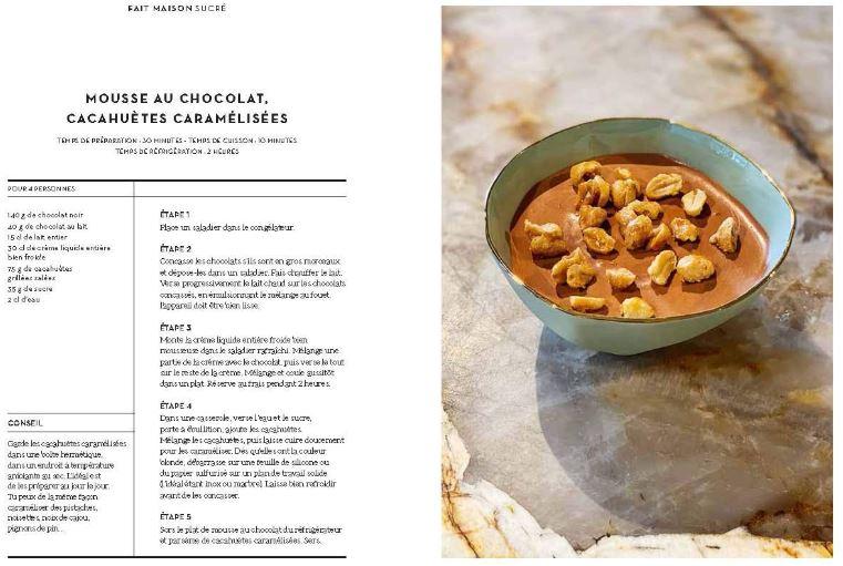Une recette extraite du livre de recette - mousse au chocolat 