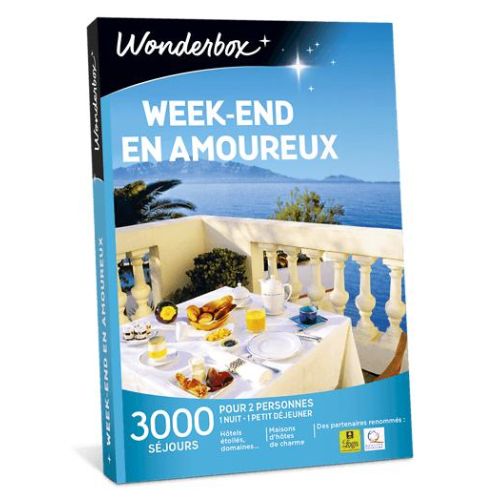 Week-end en amoureux - Box Wonderbox : Nuit romantique et délicieux petit déjeuner dans 3000 adresses en France.