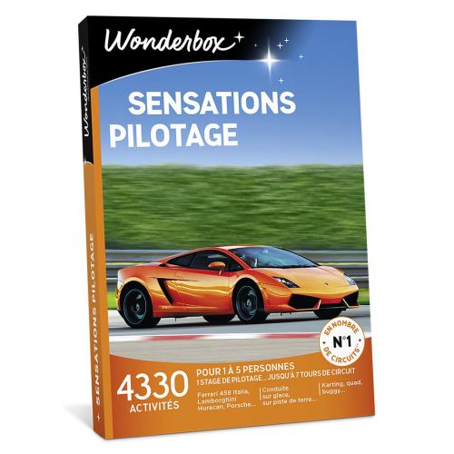 Coffret cadeau pilotage supercars sur circuits français, expérience de vitesse inoubliable.