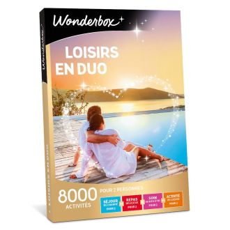 Coffret cadeau duo pour loisirs variés : détente, aventure, week-end romantique, activités à deux, idéal pour la Saint-Valentin