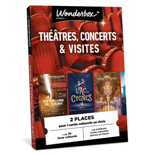 Deux places pour concert, théâtre ou spectacle : cadeau pour partager un moment culturel unique et créer des souvenirs mémorables ensemble.