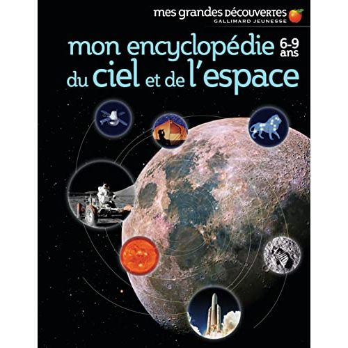 Encyclopédie spatiale pour enfants avec illustrations et textes clairs.