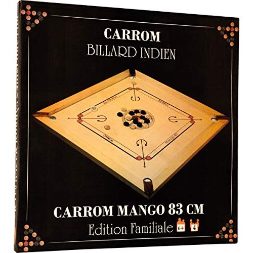 Jeu de stratégie Carrom Mango artisanal pour divertissement familial toutes générations