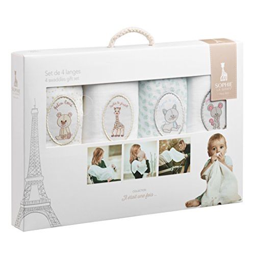 Coffret Sophie la Girafe langes multifonctions pour bébé