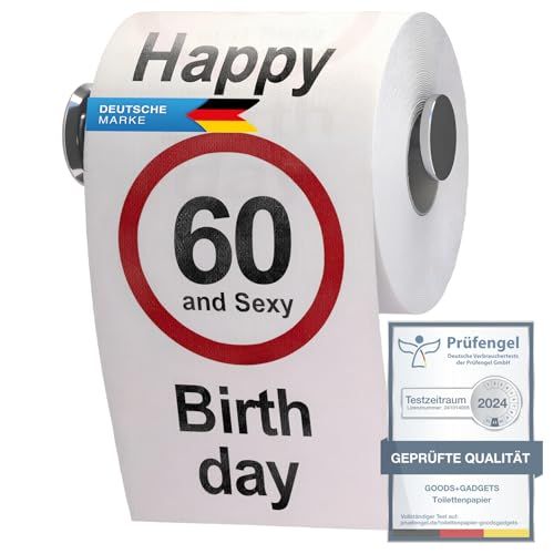 Rouleau de papier toilette humoristique spécial 60 ans