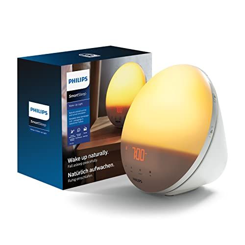 Réveil luminothérapie Philips, élégance et douceur matinale pour un lever en pleine énergie.
