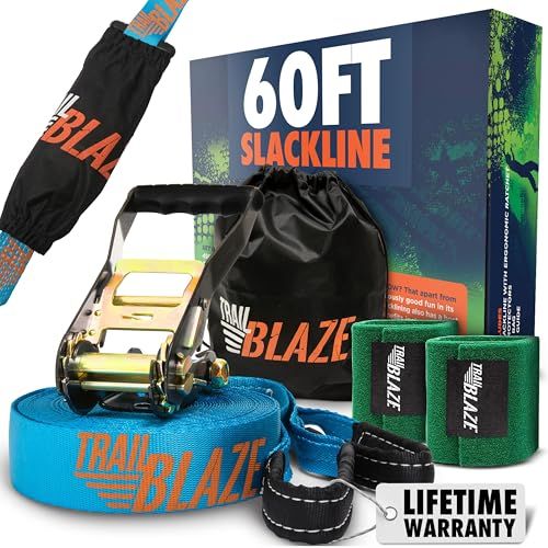 Kit complet Slack Line pour tous âges, idéal pour équilibre et coordination en extérieur