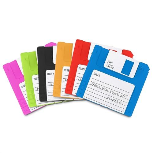 Dessous de verre en silicone design disquette années 90 pour technophiles nostalgiques