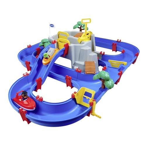 Enfant jouant avec Circuit d'eau Aquaplay pour apprentissage et divertissement