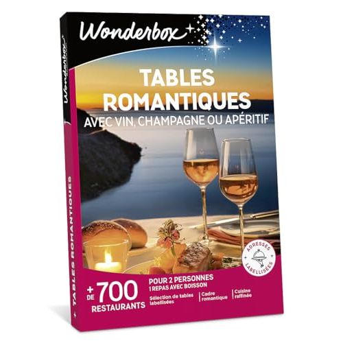 Box-cadeau Saint-Valentin : soirée gastronomique romantique unique, choisissez parmi 700 lieux en France.