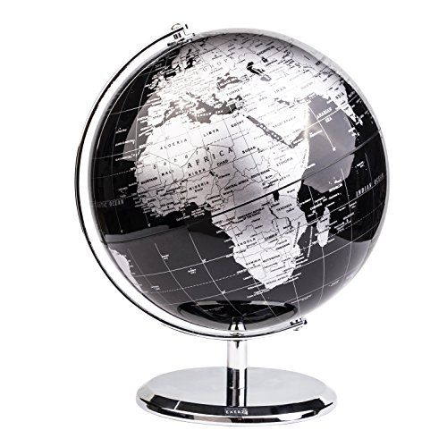 Globe terrestre métallique élégant, invitation à la découverte et à l'inspiration.