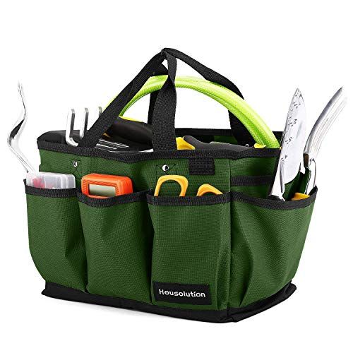 Sacoche de jardinage robuste en polyester avec compartiments, bandoulière ajustable, cadeau idéal pour passionnés de jardin.