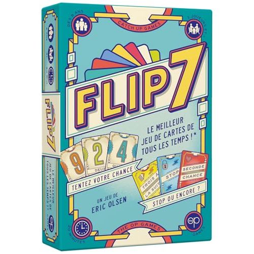 Jeu Flip 7 : divertissement rapide et stratégique pour toutes les générations, idéale réunions amicales et familiales.