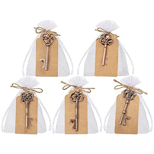 Décapsuleur clé mariage, souvenir élégant, fonctionnel, lot de 50, cadeau invité personnalisé, original et pratique.