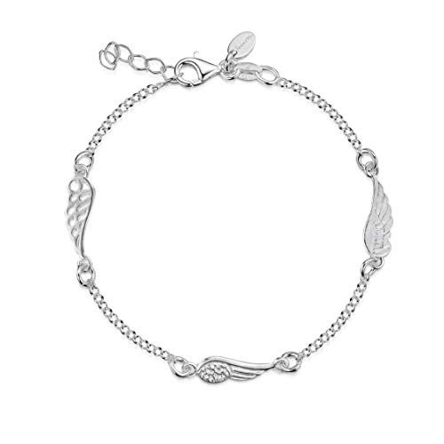 Bracelet Amberta ailes d'argent, élégance et symbolisme, ajustable, hypoallergénique