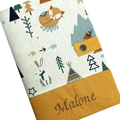 Carnet de santé personnalisé avec prénom pour cadeau de naissance unique et lavable