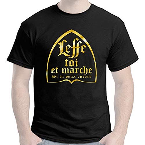 Verre de bière Leffe avec slogan humoristique, parfait pour cadeau