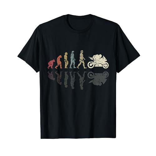 Tee-shirt évolution pour motards, humour et qualité, cadeau unique