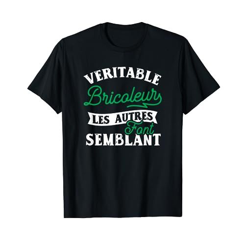 Tee-shirt noir humoristique pour bricoleur, disponible en plusieurs tailles et coloris
