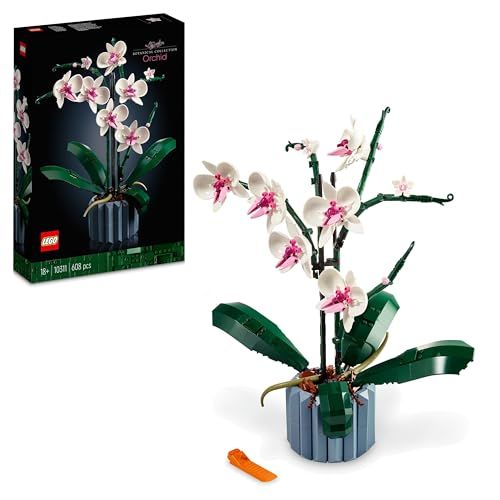 Orchidée Lego élégante et créative pour passionnés de DIY et décoration