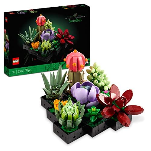 Cadeau déco LEGO Plantes Succulentes sans entretien pour amateurs de loisirs créatifs et moments conviviaux