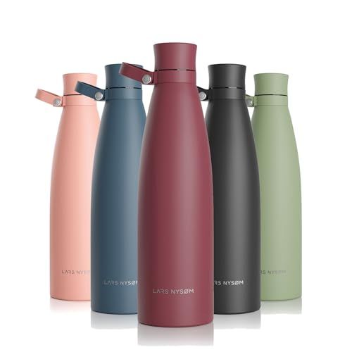 Gourde isotherme en inox colorée, écologique et pratique.