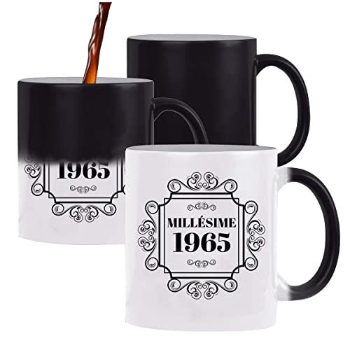 Mug 1965 Planetee révélation rétro pour 60e anniversaire, surprise quotidienne charme vintage et innovation magique.