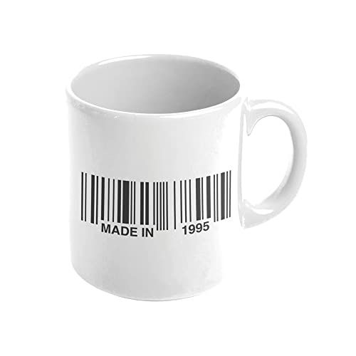 Mug rétro Made in 1995, cadeau anniversaire personnalisé avec souvenirs vintage.