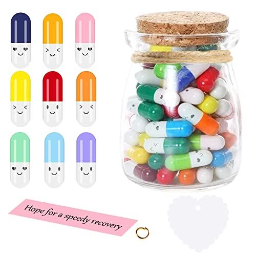 Pot d'amour avec 100 capsules de messages personnalisés pour couple