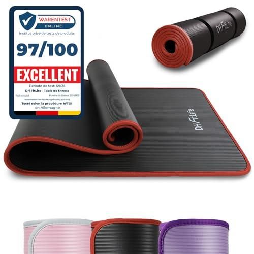 Tapis de yoga antidérapant haute densité, cadeau idéal bien-être Noël, qualité et confort inclus.
