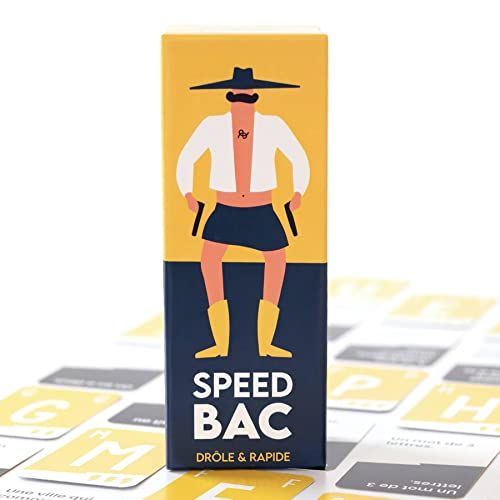 Jeu de cartes Speed Bac, parties rapides et thèmes hilarants, cadeau parfait pour soirées mémorables, éthique et convivial.