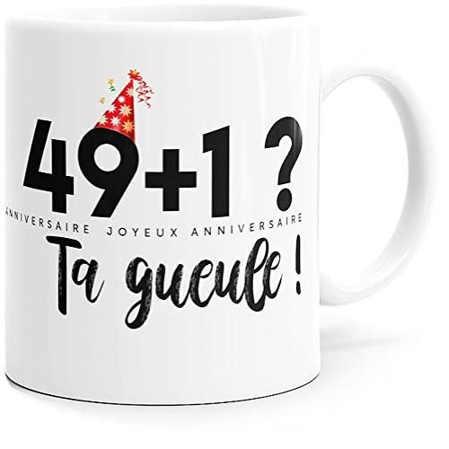 Mug anniversaire 50 ans, un cadeau original et amusant pour illuminer vos matins !