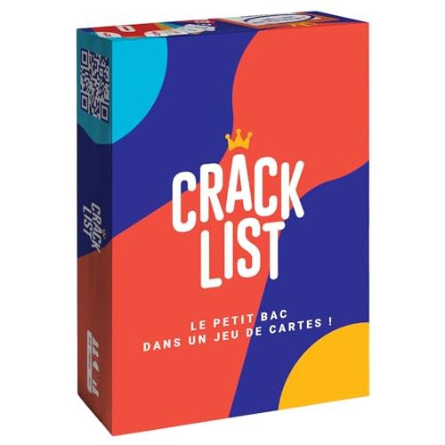 Jeu de cartes Crack List pour soirées familiales rieuses et conviviales.