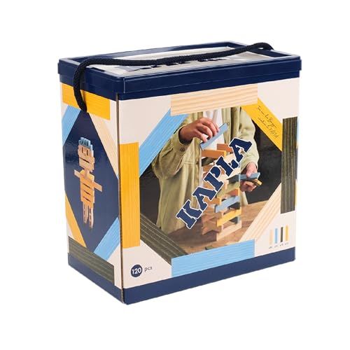 Kit Kapla 120 planchettes bois et manuel créatif pour imaginer et construire