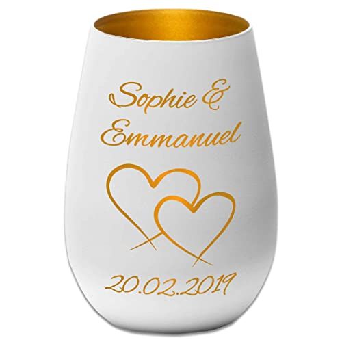 Photophore personnalisé élégant pour PACS, souvenir lumineux et émotionnel pour décoration unique