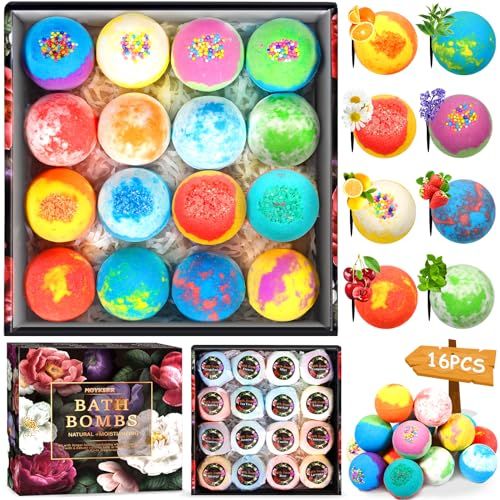 Coffret bombes de bain parfumées, cadeau détente femme 50 ans.