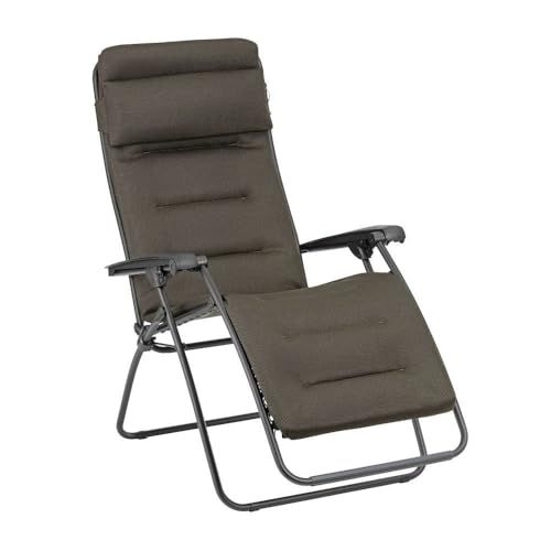 Fauteuil relax matelassé triple épaisseur, inclinaison zéro gravité, pliable en 5 secondes.